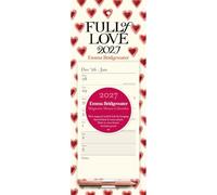Carousel Worldwide Emma Bridgewater Big Pink Hearts 2027 Month-to-View Magnetic Calendar, 12-Month Calendar, Signature Heart Pattern