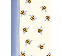 Carousel Worldwide Emma Bridgewater Bumblebee A5 Hardback Notebook - 170+ Numbered Lined Pages, Elastic Closure & Ribbon Bookmark, FSC-Certified Ivory Paper, Journal for Work, School & Office