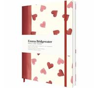 Carousel Worldwide Emma Bridgewater Pink Hearts A5 Hardback Notebook - 170+ Numbered Lined Pages, Elastic Closure & Ribbon Bookmark, FSC-Certified Ivory Paper, Journal for Work, School & Office
