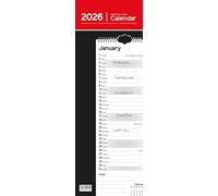 Carousel Worldwide, Essential Month-to-view 2026 Slim Wall Calendar