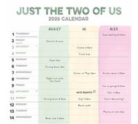 Carousel Worldwide, Just the Two of Us 2026 Wall Planner