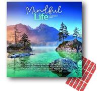 Carousel Worldwide Mindful Life 2027 Square Wall Calendar with Planning Stickers, 12-Month Planner (Jan-Dec 2027), Inspirational Quotes & Wellbeing, Organiser for Home, Office, 30.5 x 30.7 cm