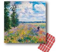 Carousel Worldwide Monet 2027 Square Wall Calendar with Planning Stickers, 12-Month Planner (Jan-Dec 2027), Classic Paintings & Impressionist Art, Organiser for Home, Office, 30.5 x 30.7 cm