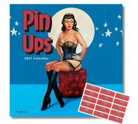 Carousel Worldwide Pin Ups 2027 Square Wall Calendar with Planning Stickers