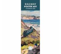 Carousel Worldwide, Railway Poster Art 2026 Slim Wall Calendar