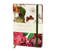 Carousel Worldwide Royal Botanical Gardens Kew A5 Hardback Notebook - 170+ Numbered Lined Pages, Elastic Closure & Ribbon Bookmark, FSC-Certified Ivory Paper, Journal for Work, School & Office