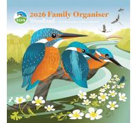 Carousel Worldwide RSPB Household 2026 Wall Planner - Family Organiser, Monthly Planner, Large Write-On Layout