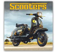 Carousel Worldwide Scooters 2027 Square Wall Calendar, 12-Month Calendar, Retro Scooter Photography