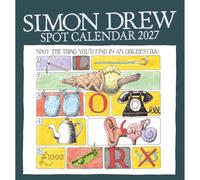 Carousel Worldwide Simon Drew 2027 Desk Calendar, Witty British Humor & Illustrations, Desktop Tear-Off Calendar