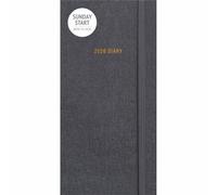 Carousel Worldwide, Sunday Start, Charcoal 2026 Deluxe Slim Diary Planner