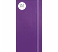 Carousel Worldwide, Sunday Start, Purple Soft 2026 Deluxe Slim Diary Planner