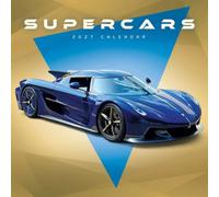 Carousel Worldwide Supercars 2027 Square Wall Calendar, 12-Month Calendar, High-Performance Car Photography