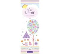 Carousel Worldwide To My Sister 2027 Slim Wall Calendar, 12-Month Calendar, Sentimental Quotes & Artwork