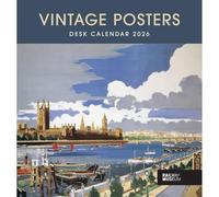 Carousel Worldwide, Vintage Posters 2026 Easel Desk Calendar