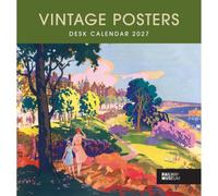 Carousel Worldwide Vintage Posters 2027 Desk Calendar, Classic Travel & Art Posters, Desktop Tear-Off Calendar