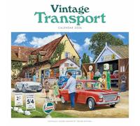 Carousel Worldwide, Vintage Transport Trevor Mitchell 2026 Wire-o Wall Calendar