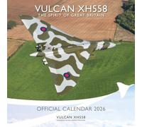 Carousel Worldwide Vulcan XH558 2026 Square Wall Calendar - Iconic Aircraft Photography Monthly Calendar