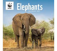 Carousel Worldwide WWF Elephants 2027 Square Wall Calendar, 12-Month Calendar, Elephant Wildlife Photography