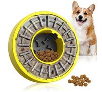CAROZEN Slow Feeder Dog Bowl, Interactive Dog Toys for Boredom, Dog Puzzle Toys for Dogs Training Funny Feeding, Replace Ordinary Dog Bowls and Help Dogs Develop Good Eating Habits,Yellow