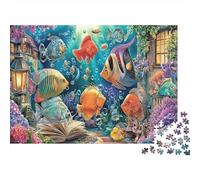 Carp 1000-piece Recycled Cardboard Jigsaw Puzzle Fish from Book Challenging Adults Puzzle Enthusiasts Brain Teaser Problem Solving Indoor Solo Game 38x26cm/1000pcs