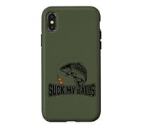 Carp Angler Fishing - Suck My Balls - Funny Gift Case for iPhone X/XS