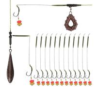 Carp Fishing Bait Rigs Kit Carp Sinker Weights Curved Braided Hair Rigs Chod Helicopter Rig with Hooks Quick Change Swivels Corn Baits Sleeves Boilie Leader Rig Fishing Tackle Accessories
