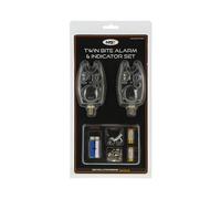 Carp Fishing Bite Alarm Set With 2 x Alarms 2x Hangers Indicator and 2x Batteries Included