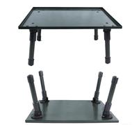 Carp Fishing Bivvy Table,Adjustable Folding Legs And Non-Slip Feet,Lightweight Aluminum Alloy And ABS Construction,Portable Tent Table For Anglers,34.5x26x17cm Or 47.5x31x22.5-32.5cm(Army Green S#)