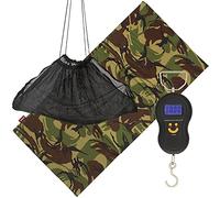 Carp Fishing Care Unhooking Camo Mat Set With Weighing Sling And LCD Digital Scale