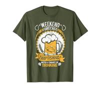 Carp Fishing Design for Men Funny Catfish and Carp T-Shirt, Men, Olive Green, X-Large