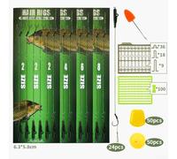 Carp Fishing Hair Rigs Kit with Portable Storage Case and Complete Setup Tools for Anglers (A)