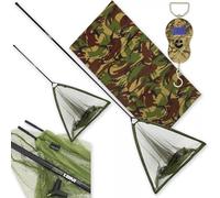 Carp Fishing Landing Net 42" with Telescopic Handle, Digital Camo Scale 40kg & Foldable DPM Camo Unhooking Mat