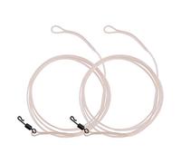 Carp Fishing Leader Line with Swivels,Fluorocarbon Core Leader Line 1M/40LB Strong Quick Change Swivel Invisible Underwater Fishing Tackle(Transparent Brown-2pcs)