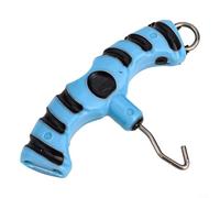 Carp Fishing Line Knot Rig Puller Tool - Plastic & Steel Terminal Tackle for Tightening Line Knots, Compact 7.2 x 4.5 cm, Blue