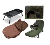 Carp Fishing Night Fishing Set Up- Bivvy /Bed- Sleeping Bag -Table