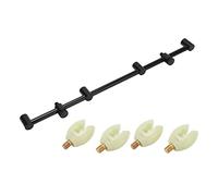 Carp Fishing Rod Support Buzz Bar, Aluminum Alloy Buzz Bars with Luminous Bracket Head, Universal Thread Design for Carp Coarse Fishing Equipment on Rivers Lakes Boats (4 heads 45cm bracket + bracket