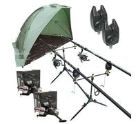 Carp Fishing Set & Bivvy/Shelter, Rods, Reels, Pod, Alarms