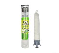 Carp Fishing Water Soluble Net Pva Mesh Tube With Bait Filler For Freshwater Winter Spring Summer Autumn Use White Color Design Easy Loading System For All Seasons Reliable Tackle Gear(25mm)