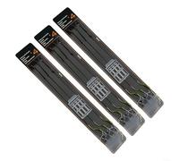 Carp Hair Rigs with Curved Barb Hooks, Ideal for Quick Setup with Boilie Bait and Rig Stops (3pack#4)