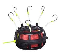 Carp Hook, Bass Fishing with Bait Basket - Reverse Basic Assembly for River Lake Catfish Fishing Fishing Freshwater