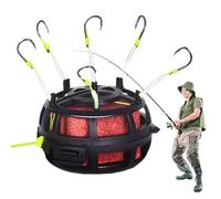 Carp Hook, Bass Fishing with Bait Basket, Reverse Basic Assembly for River, Lake, Catfish Fishing, Freshwater Fishing