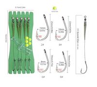 Carp Hooks for Hair Rigs with Line Ideal for Europe Feeder Group Carp Fishing and Rig Building (8#)