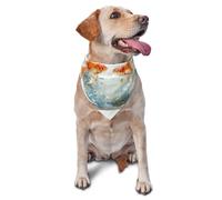 Carp In The Basin Printed Graphic Pet Triangle Scarf For Dogs & Cats, Adjustable Cute Pet Bandana For & Photo Shoots