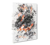 Carp & Koi Fish Watercolour Canvas Print | Gallery Wrapped 30mm Frame Wall Art | 30x20 inches | Ready to Hang | Modern Animals Picture | Living Room Bedroom Lounge Office