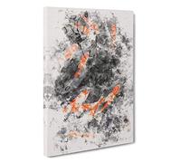 Carp & Koi Fish Watercolour Canvas Print | Gallery Wrapped 30mm Frame Wall Art | 30x20 inches | Ready to Hang | Modern Animals Picture | Living Room Bedroom Lounge Office