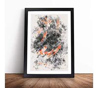 Carp Koi Fish Watercolour Framed Wall Art Print A2 Black | Ready to Hang, Satin Fine Art Paper, Fade-Resistant Inks, Acrylic Glazing, Securely Packaged, Made in the UK