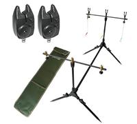 Carp Multi Rod Pod And Bite Alarms x 2 + Bag Carp Pod