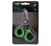 CARP ON - 13cm Braid Fishing Scissors Made from Quality 440 Stainless Steel with Serrated Edge - Soft Touch Oversized Handle to fit Gloved Hand [28-0008]