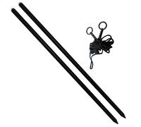 Carp On - 2 x 60cm Aluminium Distance Sticks For Carp Fishing With Lumi Glow End Caps for Accurate Casting - Comes with 3.6m / 12ft Wrapping Cord String with D Ring & Carry Bag [25-170]