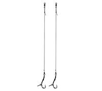Carp On - 2 x SPINNER READY RIGS Size 8 - Carbon Hooks / 15lb Braid/Swivel & Flexi Ring/Bait Screw & Bell Cap Bead (Micro Barbed, 2 Rigs - Size 8 Hook) [37-3906-8]